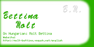 bettina molt business card